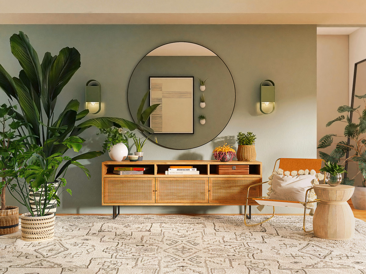 PLACEHOLDER before — Living room feature wall — Sector 19